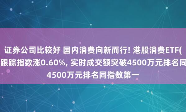 证券公司比较好 国内消费向新而行! 港股消费ETF(159735)跟踪指数涨0.60%, 实时成交额突破4500万元排名同指数第一